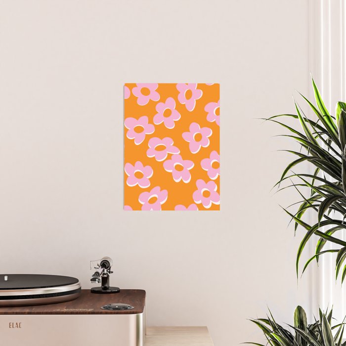 Groovy Daisy || Retro Flower Vibrant Print 60s 70s Poster Gallery Image 2