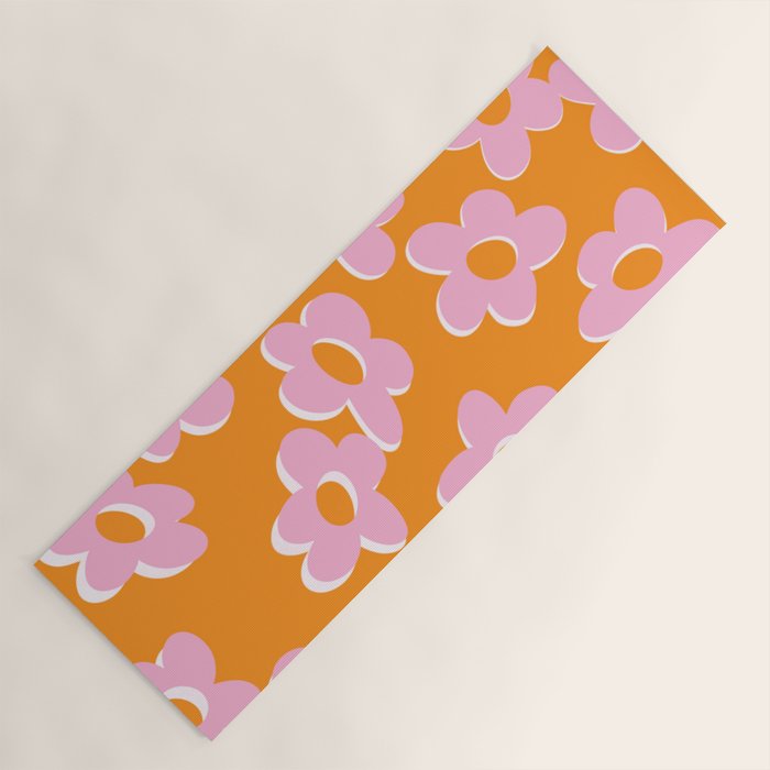 Groovy Daisy || Retro Flower Vibrant Print 60s 70s Yoga Mat Gallery Image 1