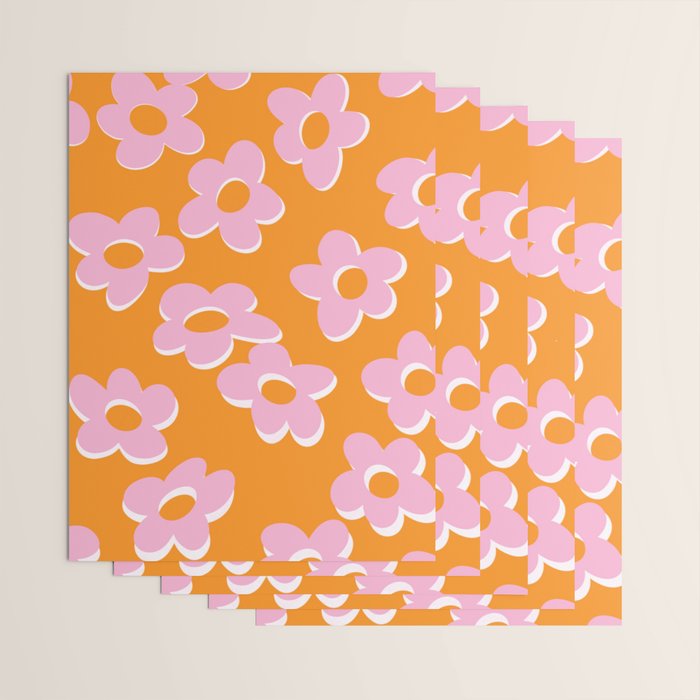 Groovy Daisy || Retro Flower Vibrant Print 60s 70s Wrapping Paper Gallery Image 3