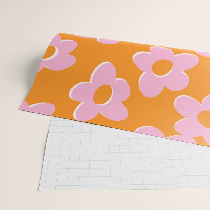 Groovy Daisy || Retro Flower Vibrant Print 60s 70s Wrapping Paper Gallery Image 2