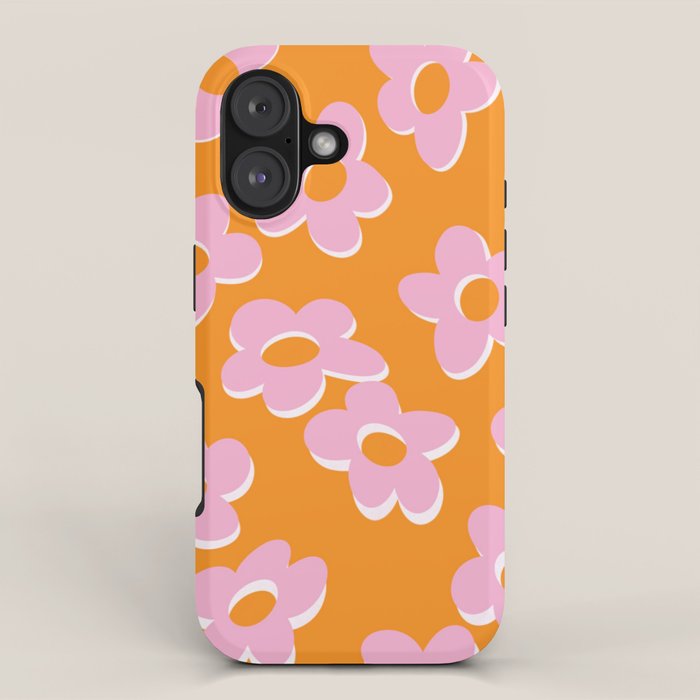 Groovy Daisy || Retro Flower Vibrant Print 60s 70s iPhone Case Gallery Image 1