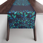 Blue Leaves Mandala Table Runner Gallery Image 1