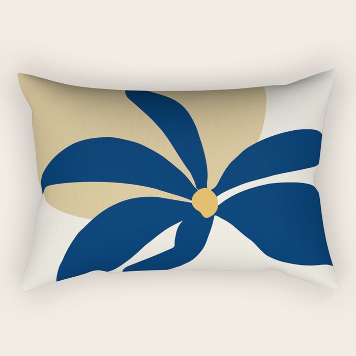 The Flower And The Sun, Floral Prints Rectangular Pillow Gallery Image 2