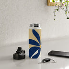 The Flower And The Sun, Floral Prints Water Bottle Gallery Image 4