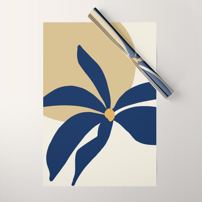 The Flower And The Sun, Floral Prints Wrapping Paper Gallery Image 1