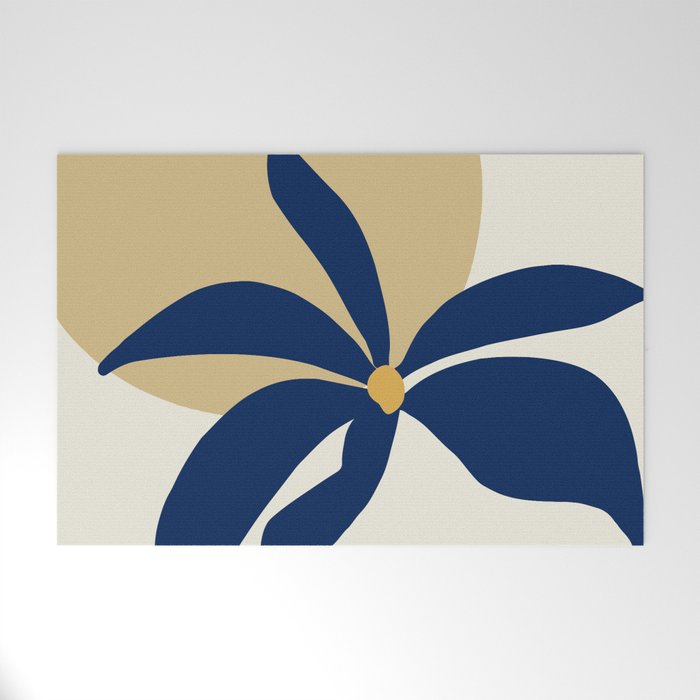 The Flower And The Sun, Floral Prints Welcome Mat Gallery Image 1