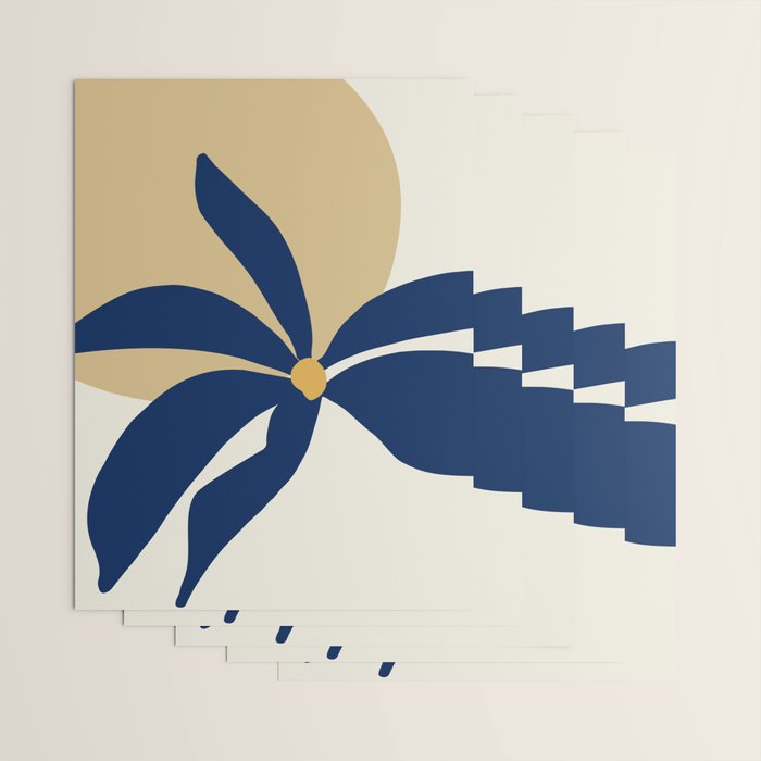 The Flower And The Sun, Floral Prints Wrapping Paper Gallery Image 3