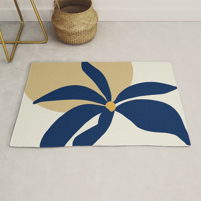 The Flower And The Sun, Floral Prints Rug Gallery Image 1