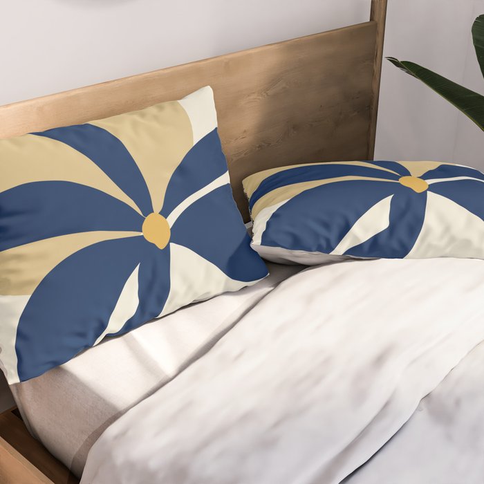 The Flower And The Sun, Floral Prints Pillow Sham Gallery Image 2