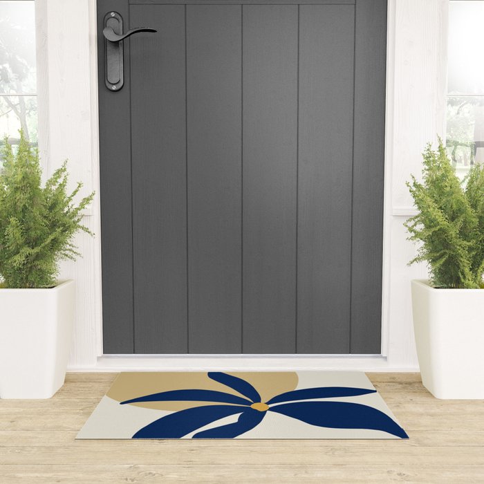 The Flower And The Sun, Floral Prints Welcome Mat Gallery Image 3