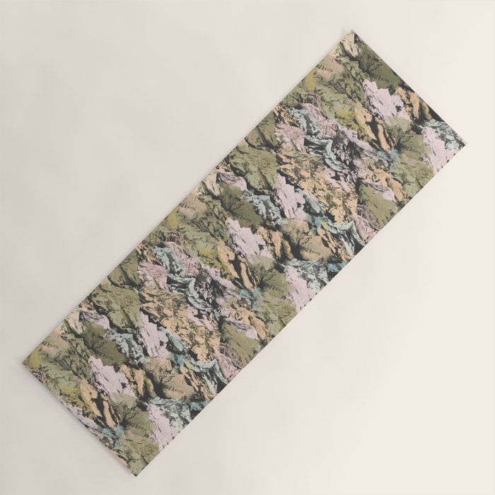 Abstract colorful dark mountains C Yoga Mat Gallery Image 1