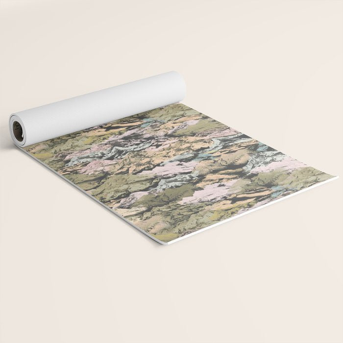 Abstract colorful dark mountains C Yoga Mat Gallery Image 2