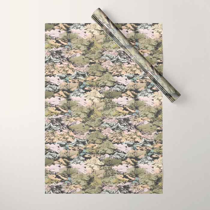 Abstract colorful dark mountains C Wrapping Paper Gallery Image 1