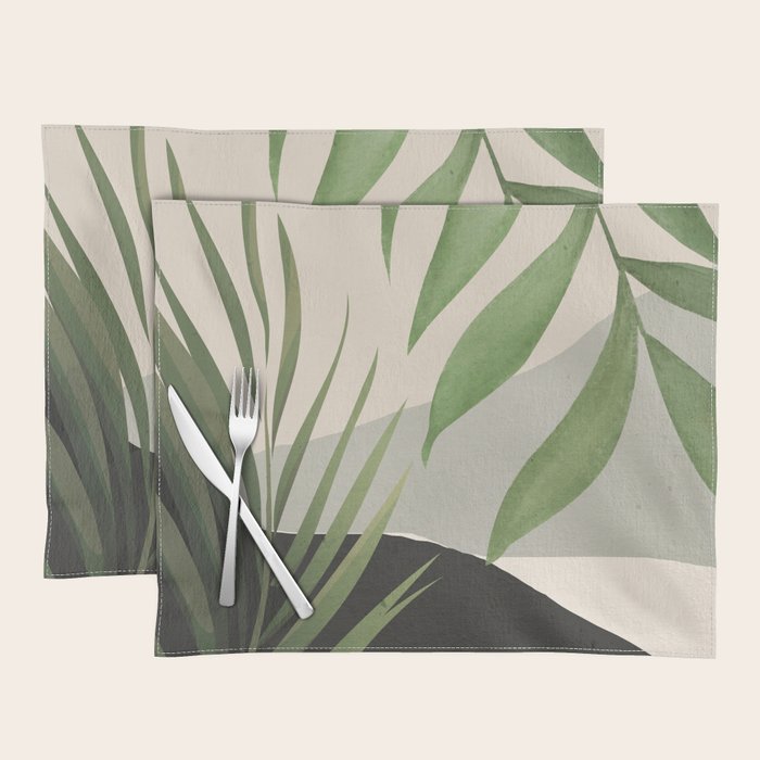 Abstract Art Tropical Leaves 49 Placemat Gallery Image 1