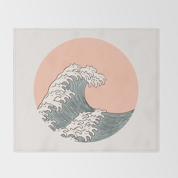 Cat Landscape 201: The Cat Wave Throw Blanket Gallery Image 2
