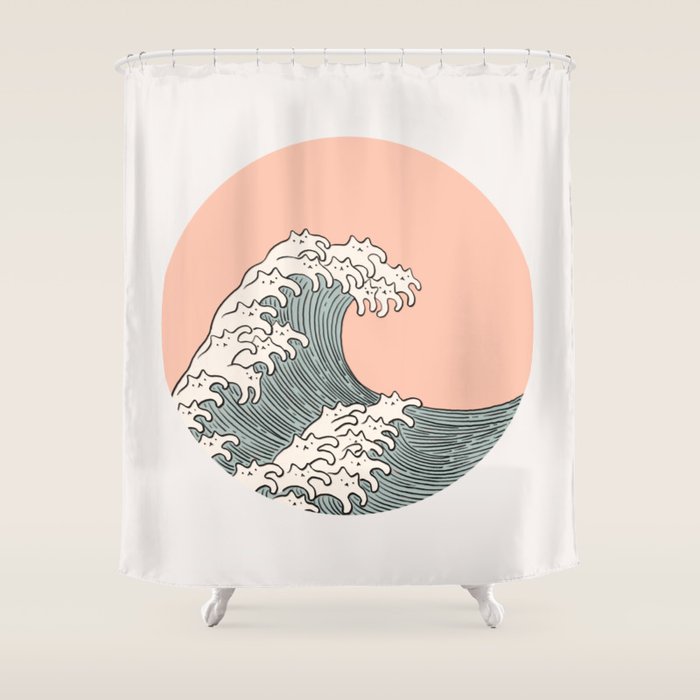 Cat Landscape 201: The Cat Wave Shower Curtain Gallery Image 1