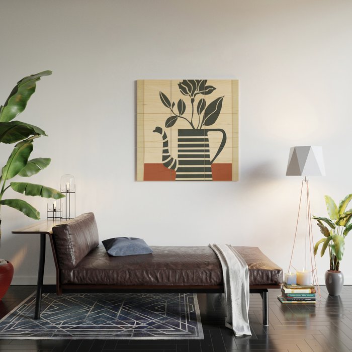 Teapot Garden 9 Wood Wall Art Gallery Image 2