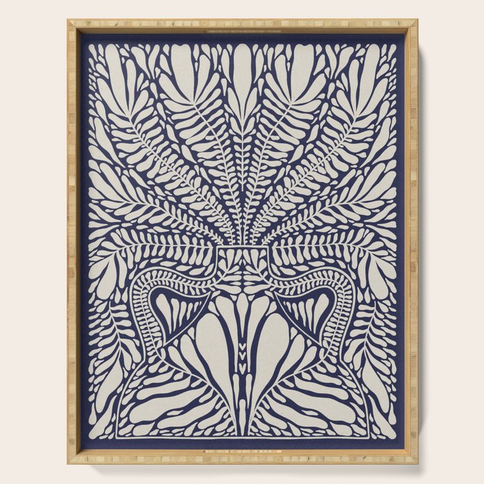 One Hundred-Leaved Plant #12 Serving Tray Gallery Image 1