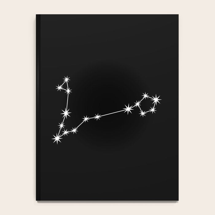 Pisces Zodiac Star Constellation Line Art Black Notebook Gallery Image 4