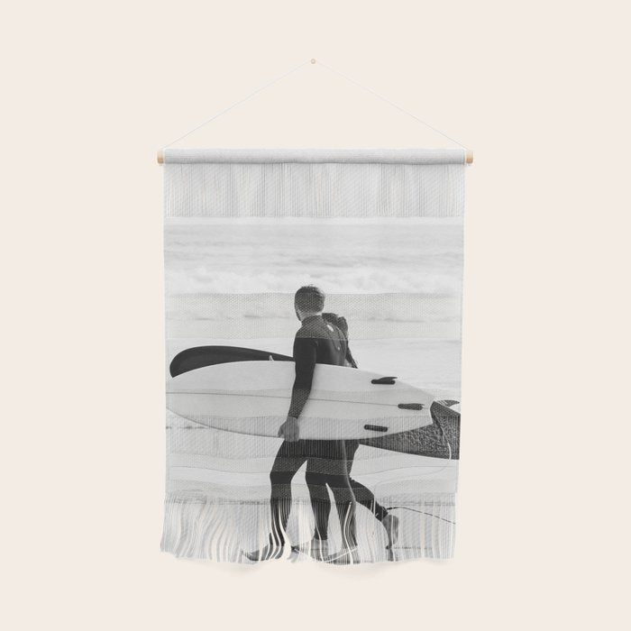 Cool BW Surf Photography Wall Hanging Gallery Image 1