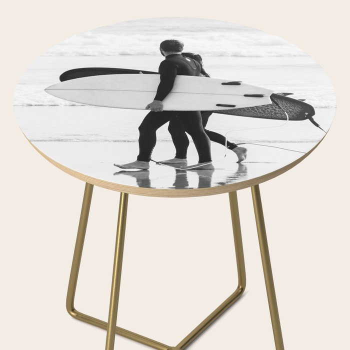 Cool BW Surf Photography Side Table Gallery Image 2