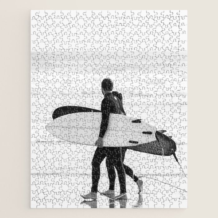 Cool BW Surf Photography Jigsaw Puzzle Gallery Image 1