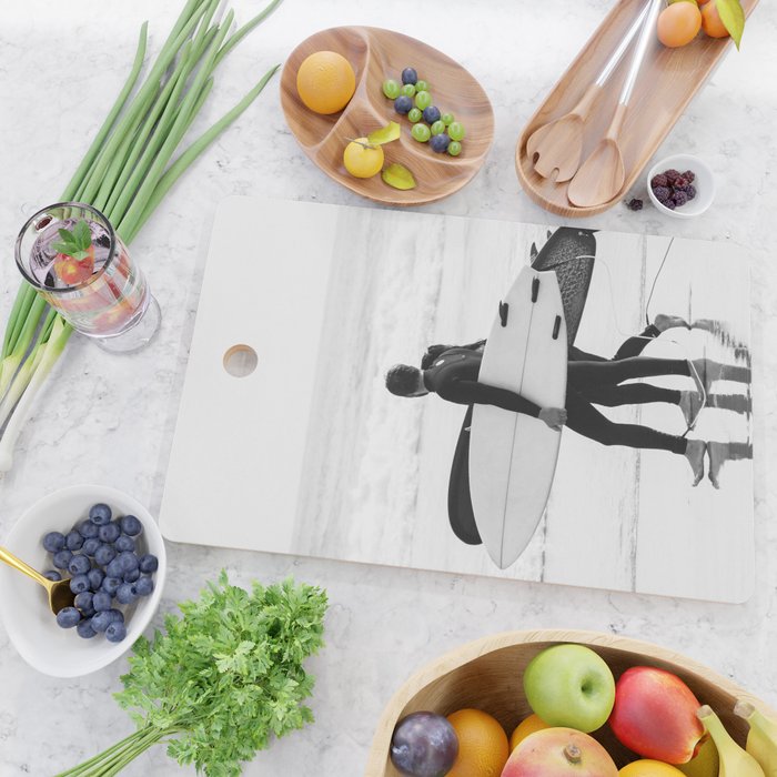 Cool BW Surf Photography Cutting Board Gallery Image 2