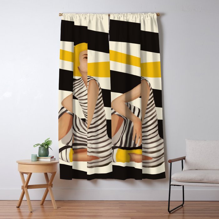 Yellow Noise Window Curtain Gallery Image 1