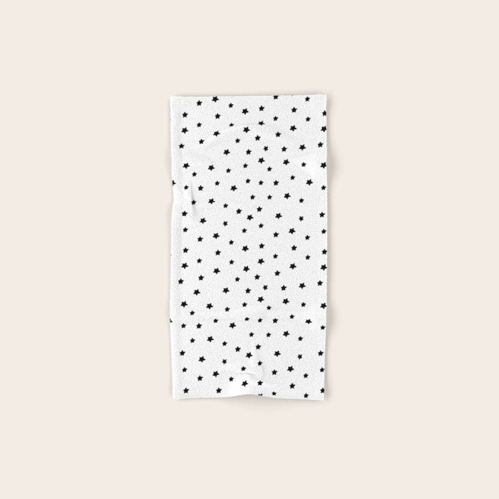 Black and White Stars Bath Towel Gallery Image 1