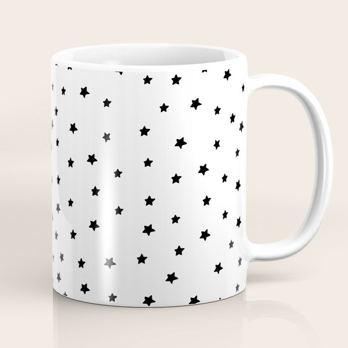 Black and White Stars Coffee Mug Gallery Image 1
