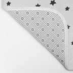 Black and White Stars Bath Mat Gallery Image 2