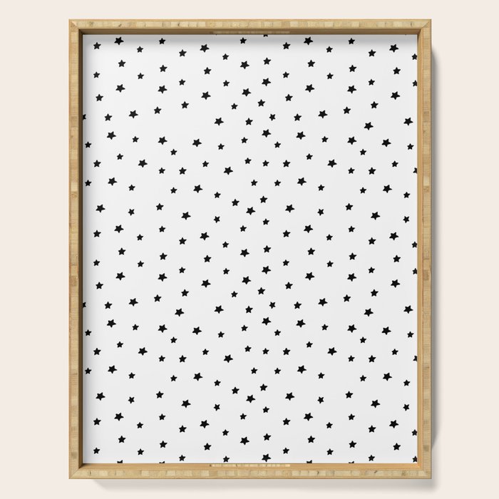 Black and White Stars Serving Tray Gallery Image 1