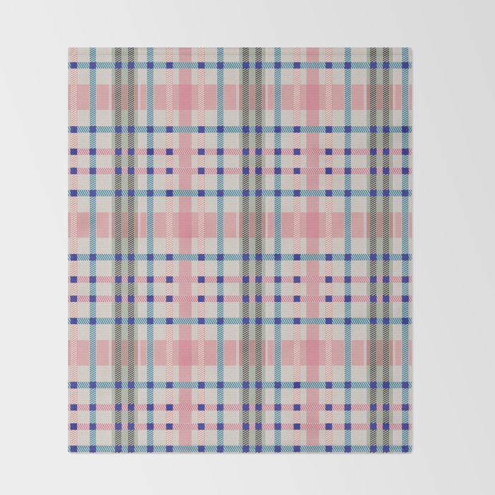 Vibrant Plaid Fusion B Throw Blanket Gallery Image 2
