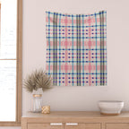Vibrant Plaid Fusion B Wall Tapestry Gallery Image 2