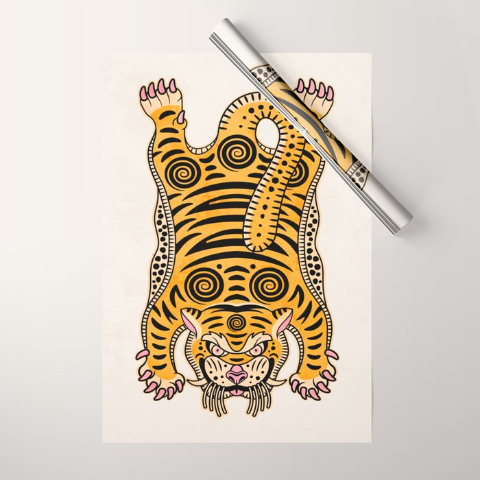 King Of The Jungle 01: Golden Tiger Edition Wrapping Paper Gallery Image 1