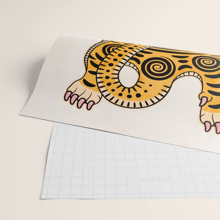 King Of The Jungle 01: Golden Tiger Edition Wrapping Paper Gallery Image 2