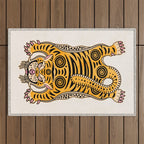 King Of The Jungle 01: Golden Tiger Edition Outdoor Rug Gallery Image 1