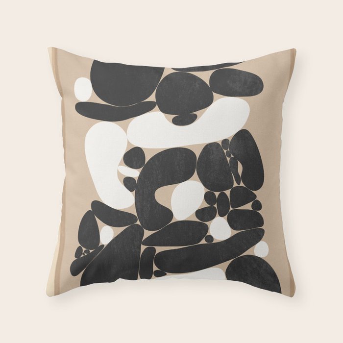 Abstract Pebbles Throw Pillow Gallery Image 6