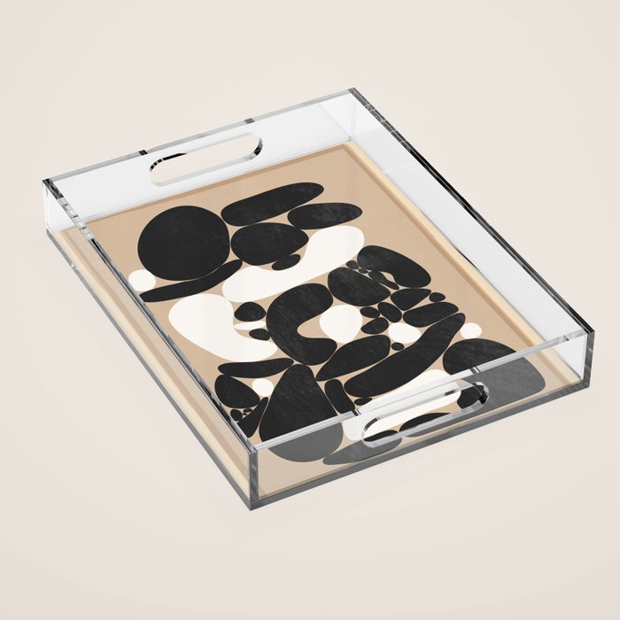 Abstract Pebbles Acrylic Tray Gallery Image 1