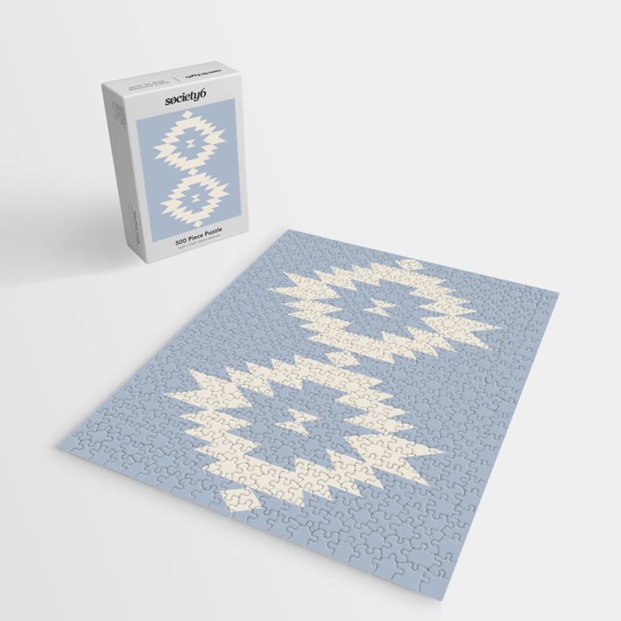 Southwestern Minimalism - Sky Blue Jigsaw Puzzle Gallery Image 2