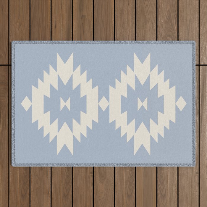 Southwestern Minimalism - Sky Blue Outdoor Rug Gallery Image 1