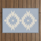 Southwestern Minimalism - Sky Blue Outdoor Rug Gallery Image 1