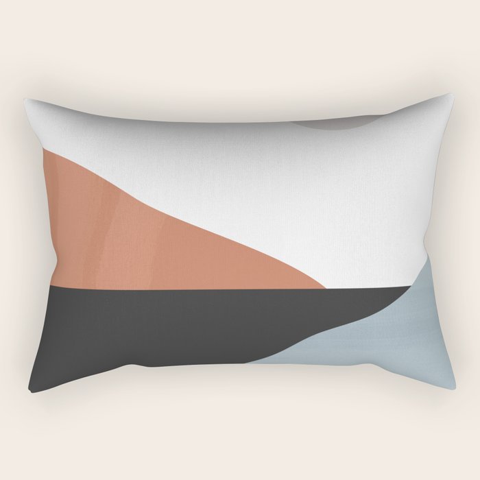 Minimal Abstract Art Landscape 7 Rectangular Pillow Gallery Image 1