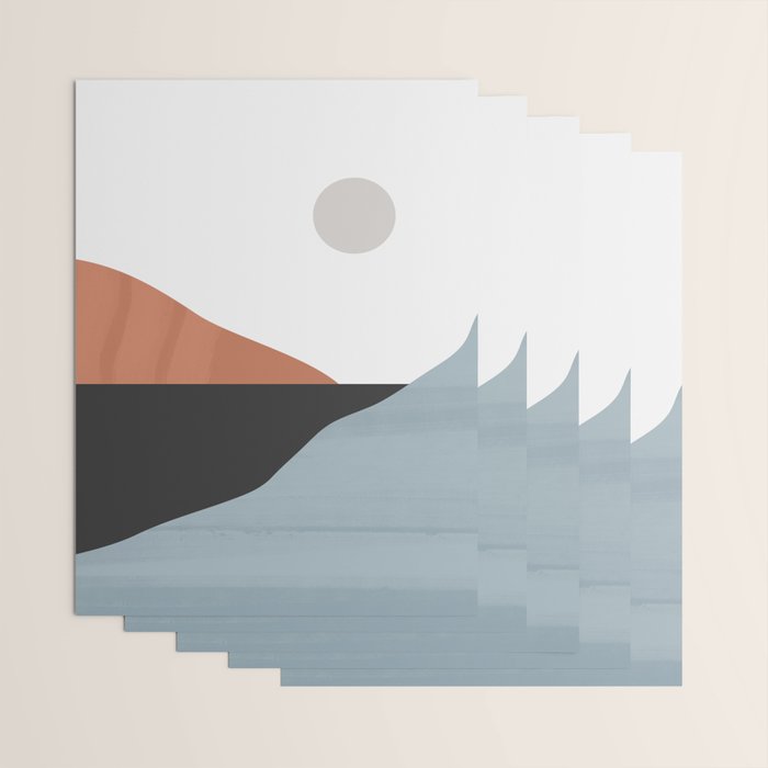 Minimal Abstract Art Landscape 7 Wrapping Paper Gallery Image 3
