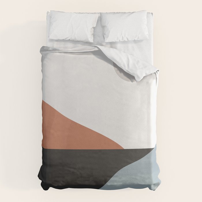 Minimal Abstract Art Landscape 7 Duvet Cover Gallery Image 1