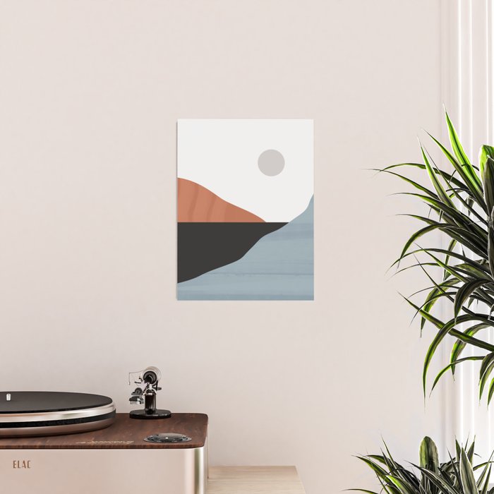 Minimal Abstract Art Landscape 7 Poster Gallery Image 2