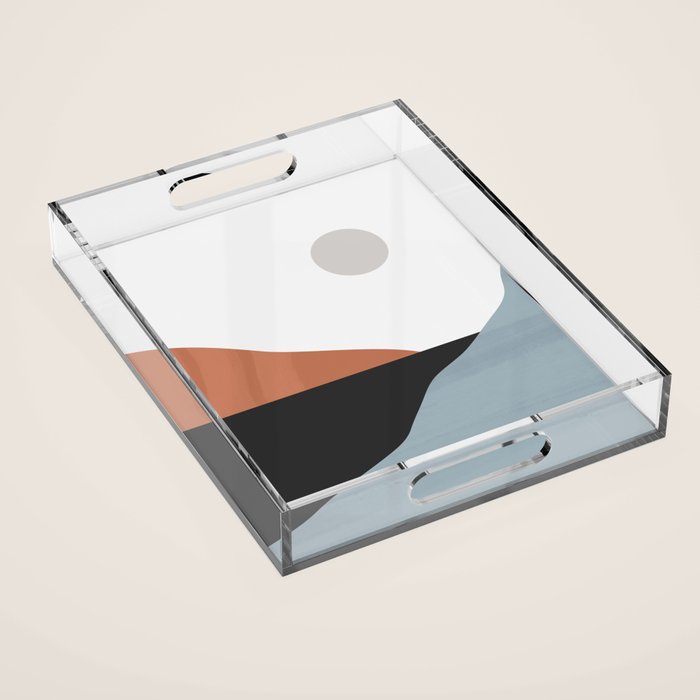 Minimal Abstract Art Landscape 7 Acrylic Tray Gallery Image 1