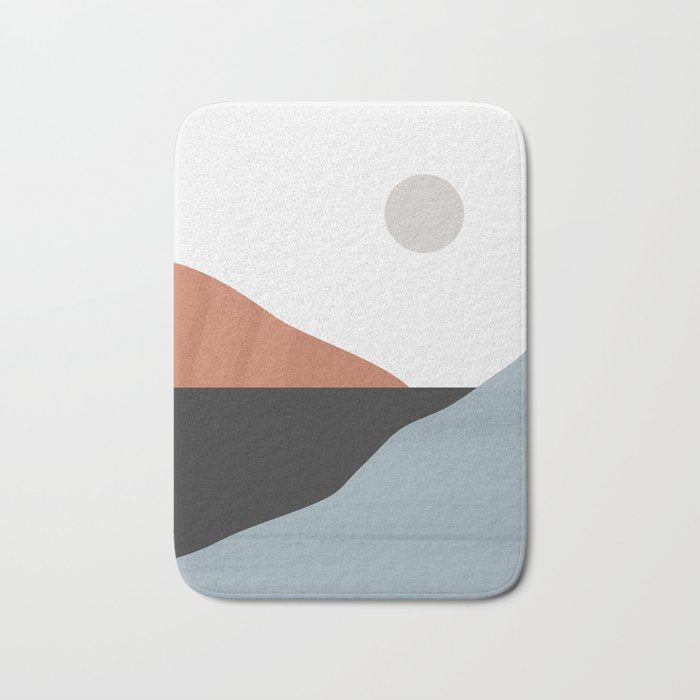 Minimal Abstract Art Landscape 7 Bath Mat Gallery Image 1