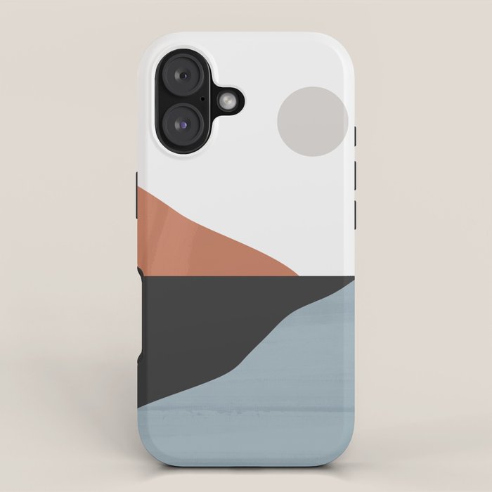 Minimal Abstract Art Landscape 7 iPhone Case Gallery Image 1