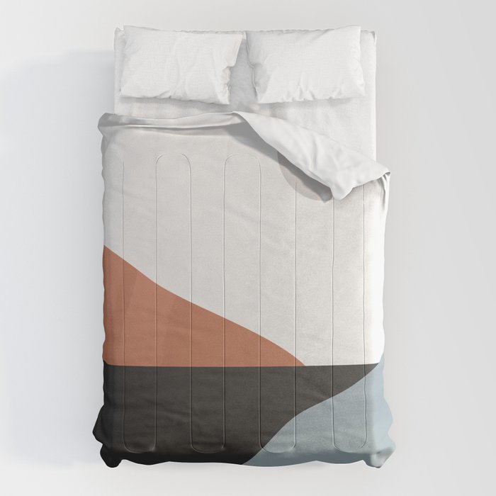 Minimal Abstract Art Landscape 7 Comforter Gallery Image 6